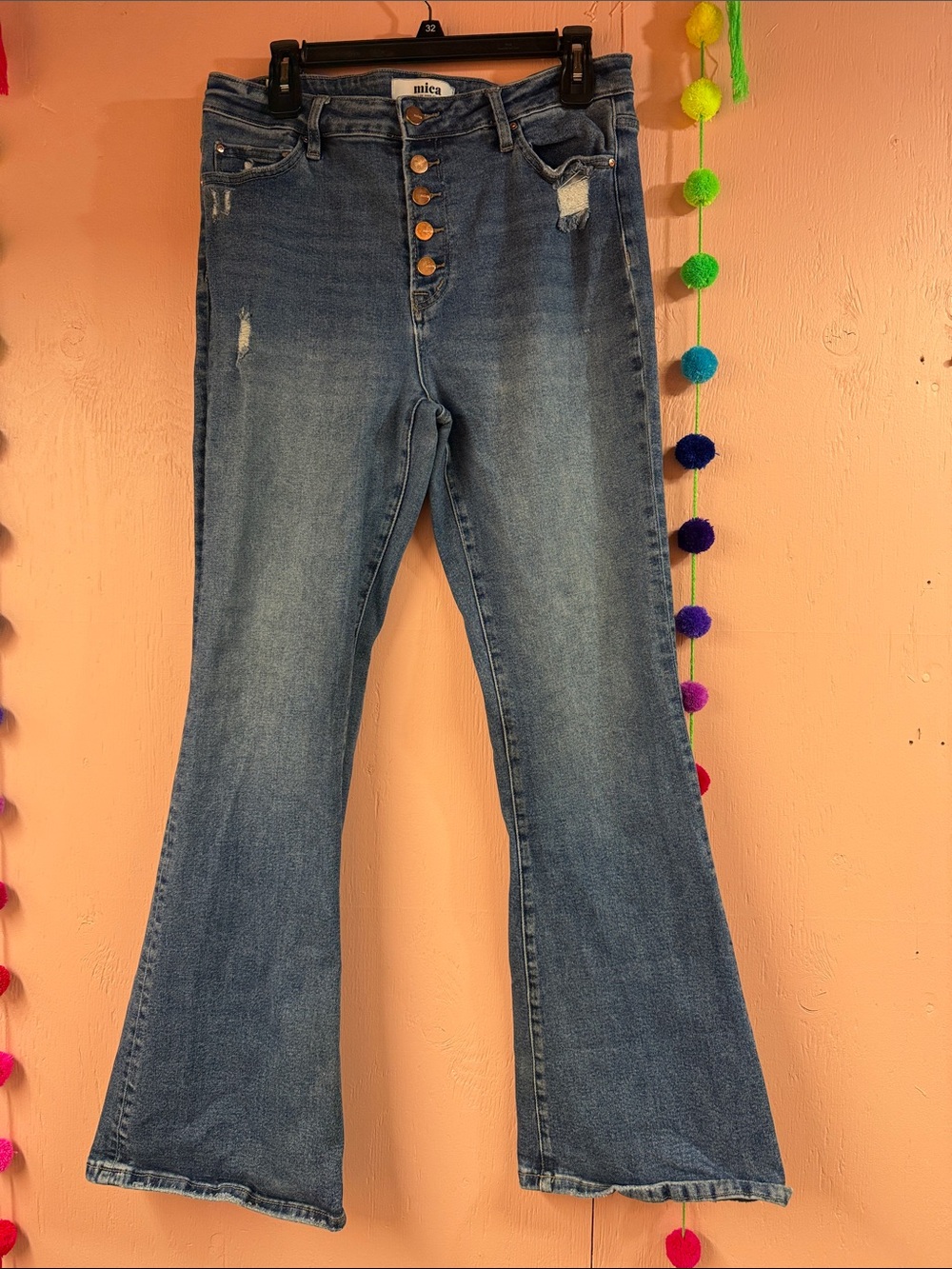 Mica High-Rise Flare Jeans in Medium Blue